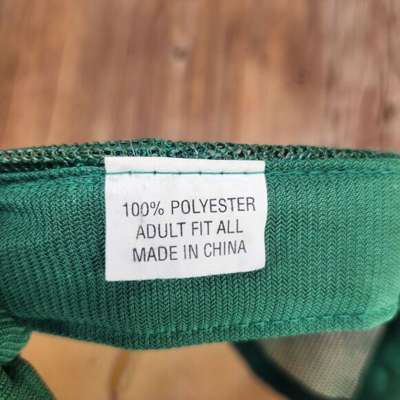 VTG Laramie Tires Snapback Trucker Hat Cap White Green Colorful Logo Farmer Mesh - Picture 10 of 10